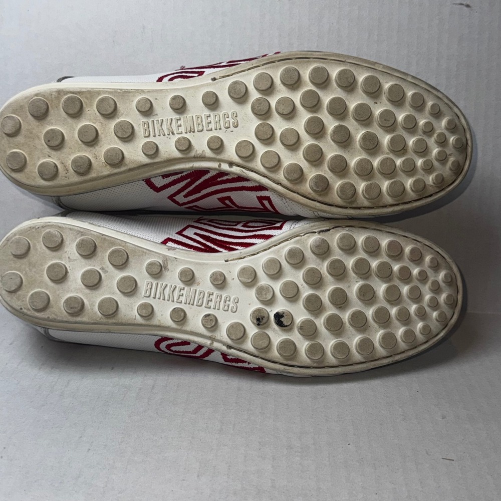 Bikkembergs Soccer Sneakers‎ Womens 39 White Metallic Red Logo BKE10330 Designer - Picture 8 of 8